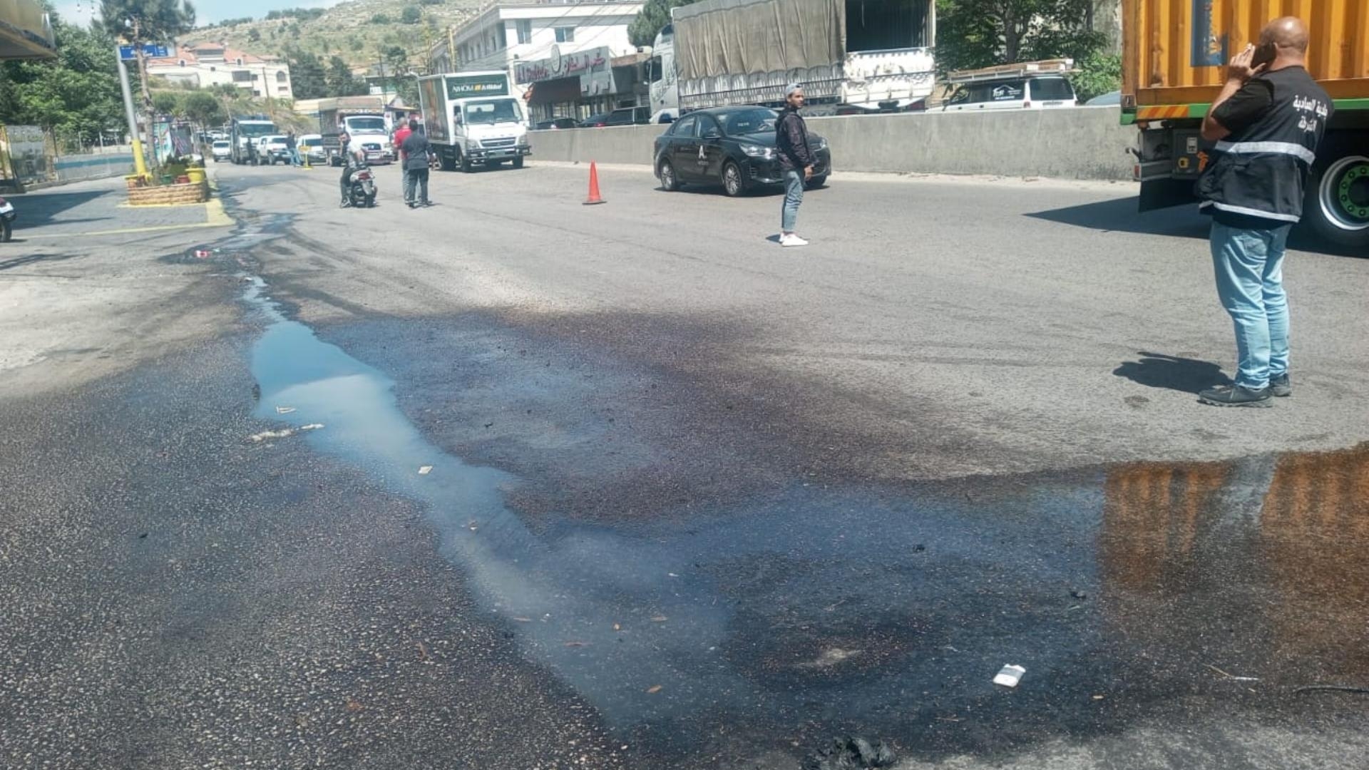 Photos: Diesel Spill Leads to Horrific Traffic Accident