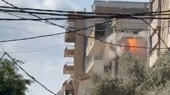 Terrifying Footage Shows Building Hit in Dahiyeh