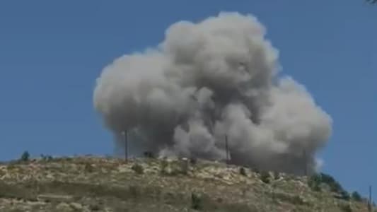 Five Israeli airstrikes target Mount Rihan and and another one targtes Jabal Abou Rached