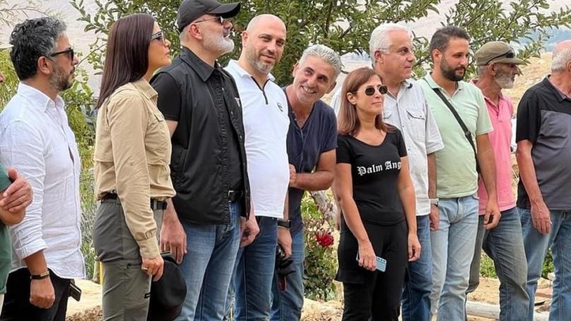 جولة لستريدا جعجع ومخلوف على بحيرة بقاعكفرا