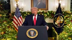 In Holiday Speech, Trump Highlights Victories Amid Sinking Approval Ratings