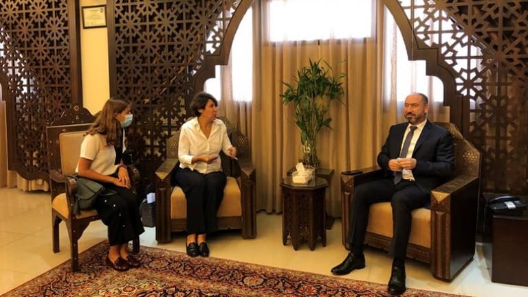 محافظ الجنوب بحث مع السفيرة الفرنسية في المستجدات الإقليمية والدولية