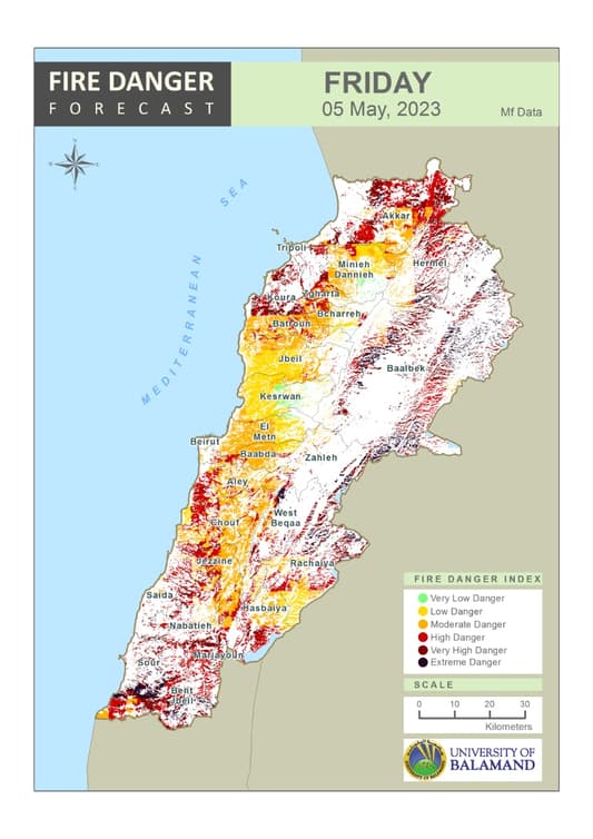 طقسٌ حارّ وجافّ: حذارِ الحرائق... وبلّغوا!