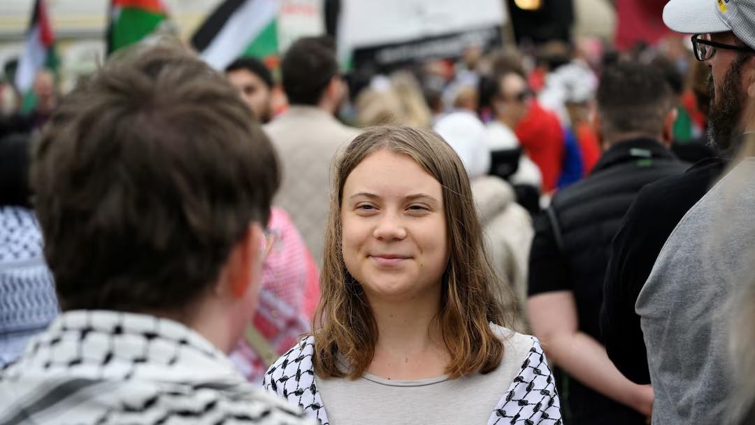 Greta Thunberg joins pro-Palestinian protests