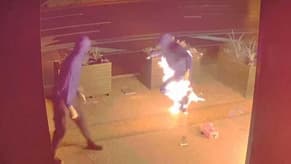 Watch: Arsonist flees pantless after botched attempt