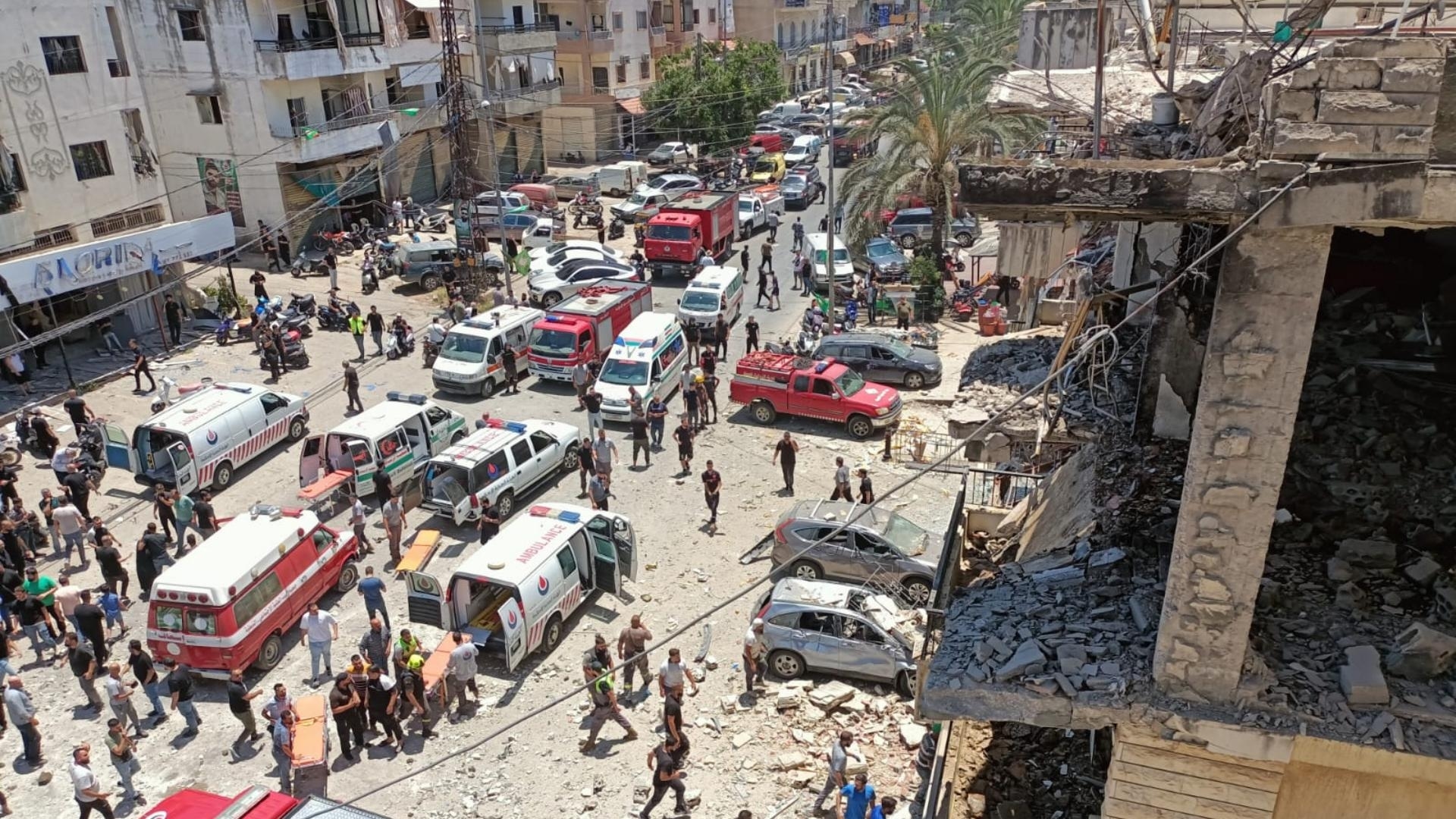 Watch: Massive Destruction in Nabatieh Following Airstrike