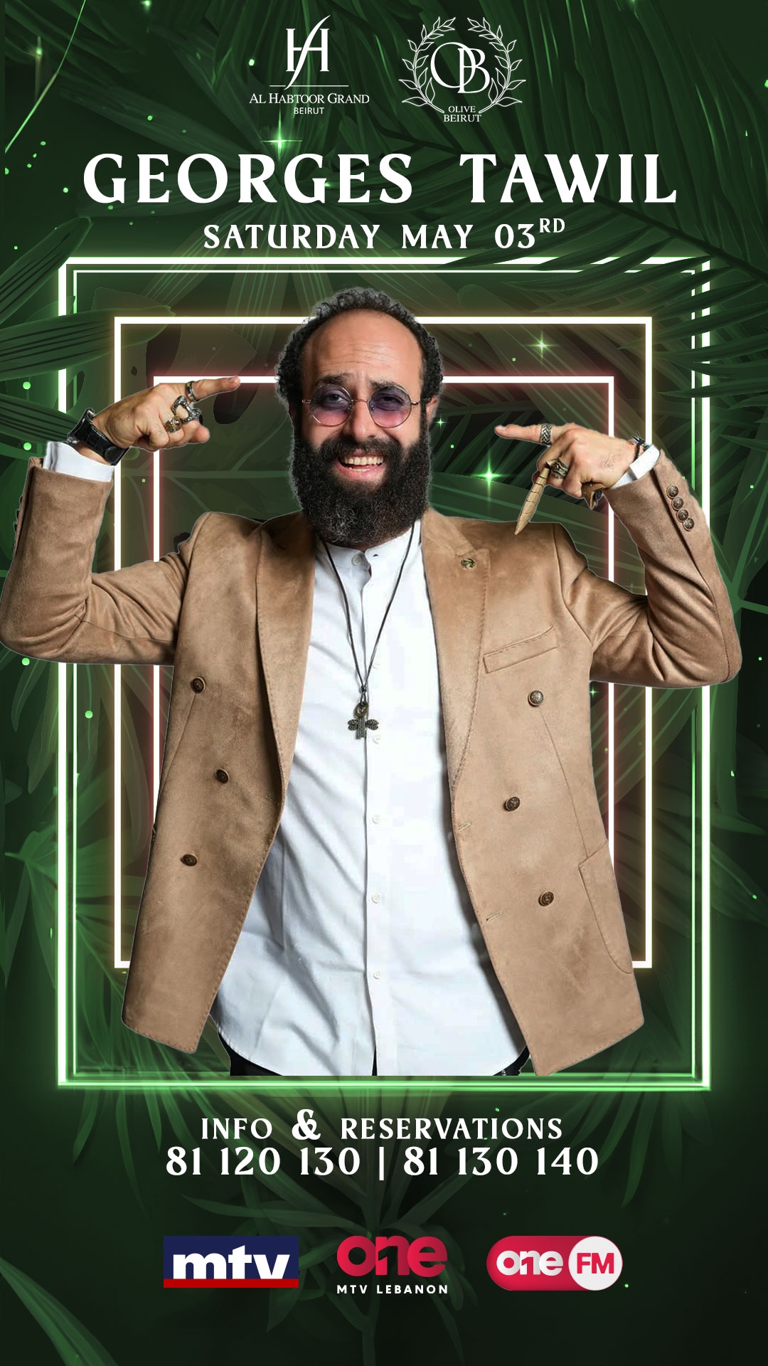جورج طويل يحيي حفلته في Olive بيروت في هذا التاريخ