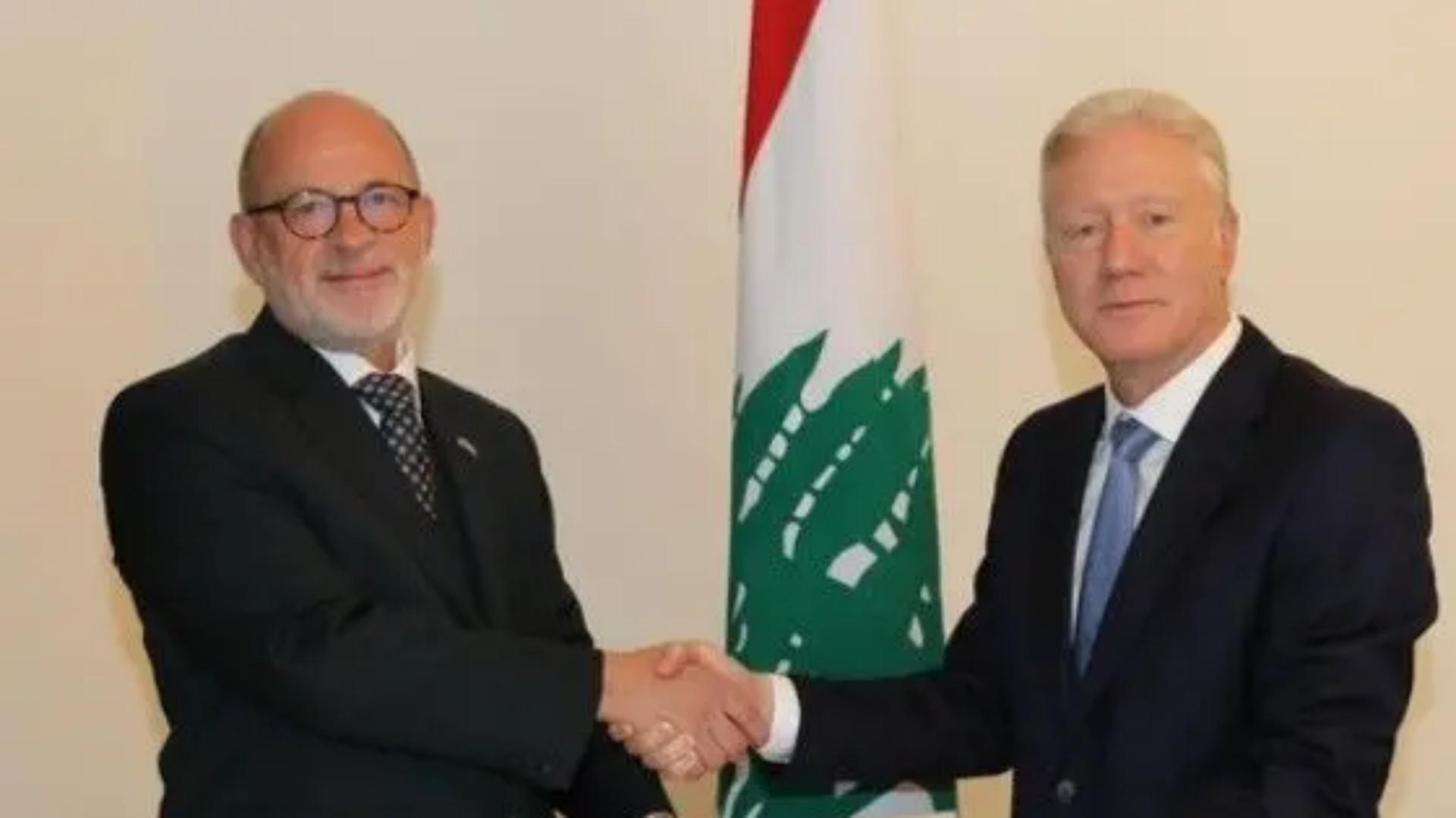 بالصور: رجّي يتسلّم أوراق اعتماد سفيري ألمانيا والسويد
