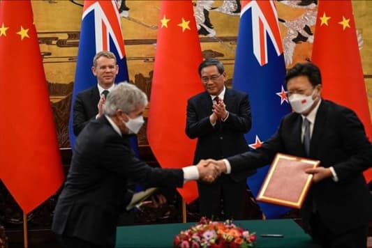New Zealand said on Wednesday it had signed a range of cooperative arrangements with China on trade, agriculture, forestry, education, and science and innovation
