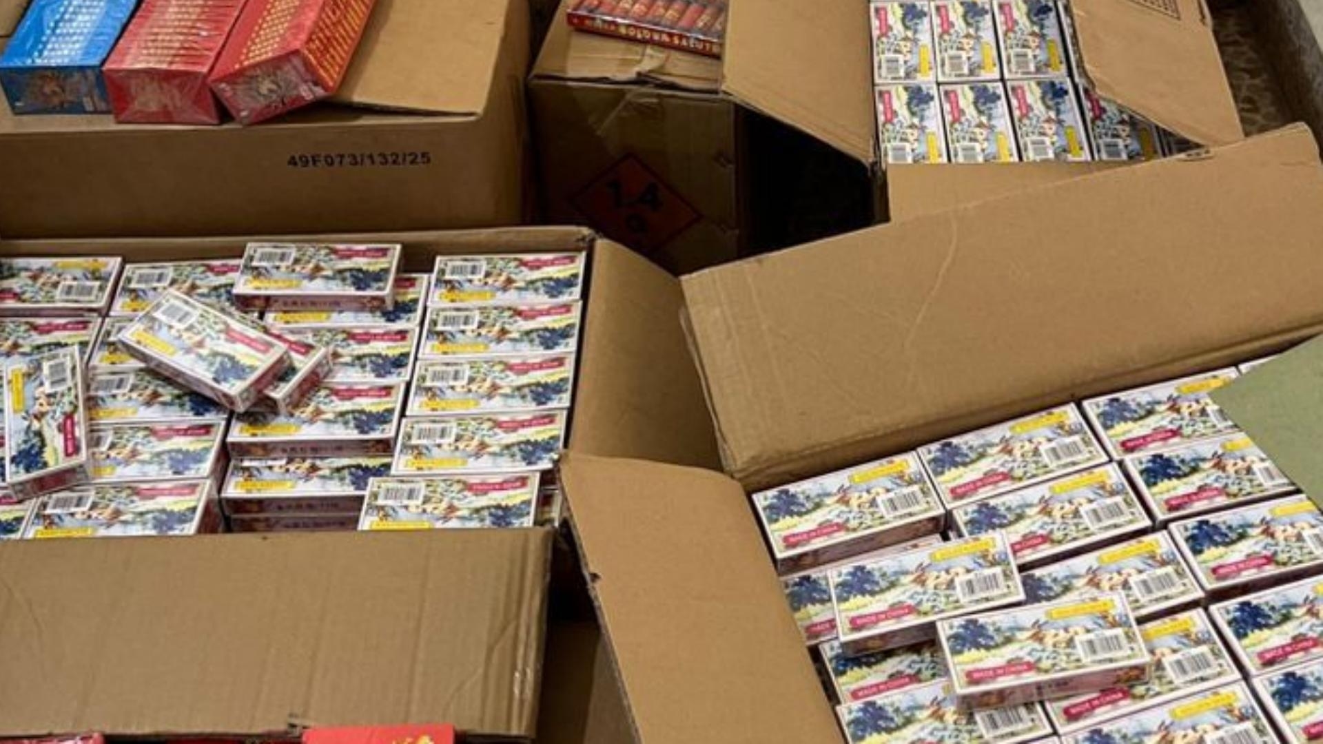 Photos: Smuggled Cheese, Spoiled Labneh, and Banned Fireworks Seized