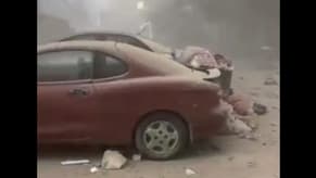 Watch: Massive Destruction After Airstrike on Chiyah