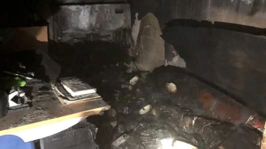 حريق كبير داخل المركز الثقافي في جبيل
