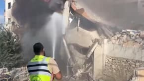 Watch: Fire and injuries due to the airstrike