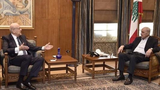 Berri and Mikati discuss latest developments