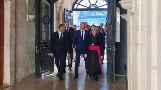 French Foreign Minister Jean-Noel Barrot is meeting with Patriarch Rahi in Bkerke right now