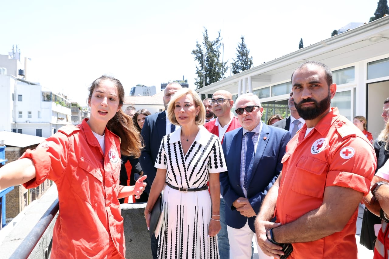اللبنانية الاولى تفقدت مركز الصليب الاحمر في الجميزة بعد تأهليه