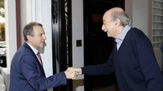 Walid Jumblatt is currently meeting with the head of the Free Patriotic Movement, Gebran Bassil, in Clemenceau