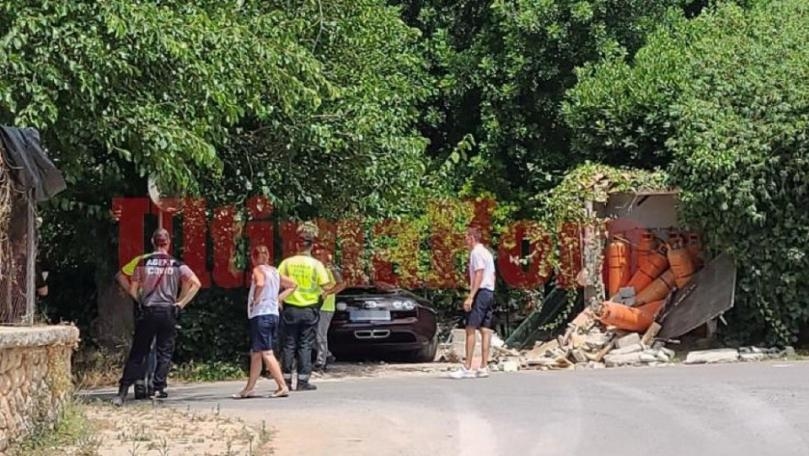 تحطم سيارة كريستيانو رونالدو في حادث سير