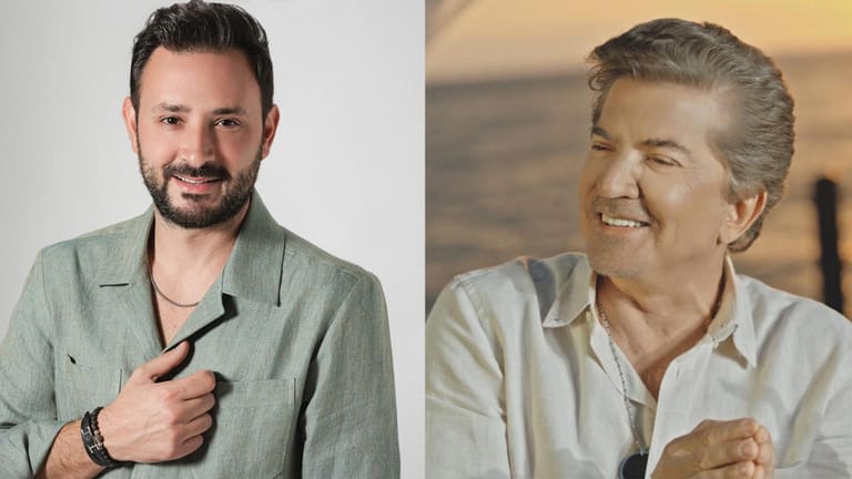 هادي ضو ووليد توفيق يتشاركان الغناء في بيروت على أنغام "راجع راجع يتعمر راجع لبنان"