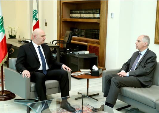 President Joseph Aoun received the French Ambassador to Lebanon Hervé Magro