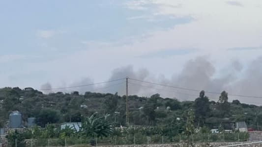 NNA: Flares were dropped on the town of Khiam, causing a fire to break out