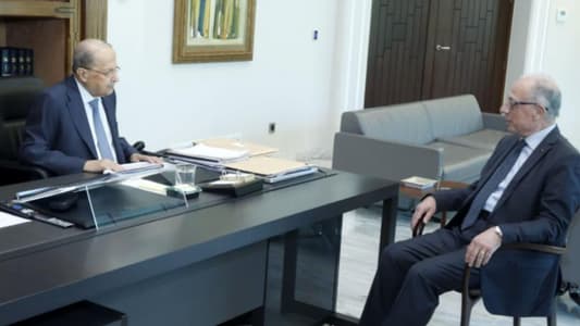 President Aoun discusses security situation with Defense Minister