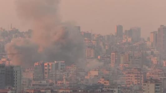 Photo: An airstrike targeted Dahiyeh