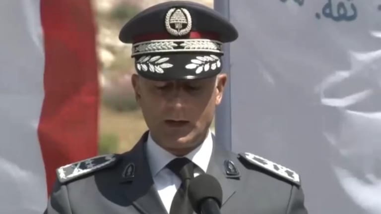 Major General Abdallah: I extend my respectful greetings to the officers and members of the Internal Security Forces, congratulate them all, and tell them that Lebanon grows stronger through your faith in it; my respectful and honorable salute goes to the families of the martyrs