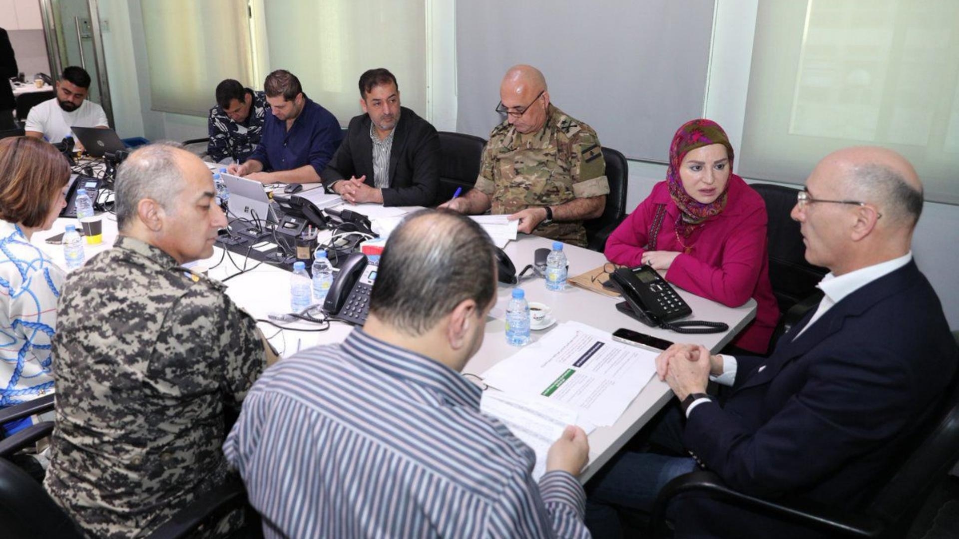Interior Minister supervises from central operations room delivery of ballot boxes
