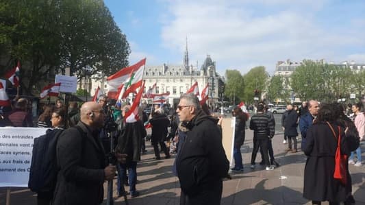 Photos: Demonstration took place in Paris to reject the stay of the displaced in Lebanon