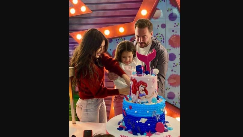 بالصور: هكذا احتفلت أمل بوشوشة بعيد ميلاد ابنتها