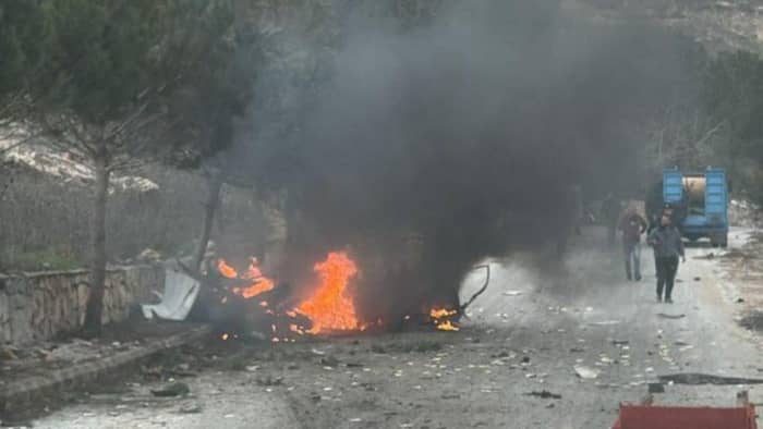 Watch: Drone Strikes Car