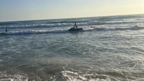بالصّور: إنقاذ مواطنين من الغرق مقابل شاطئ جبيل