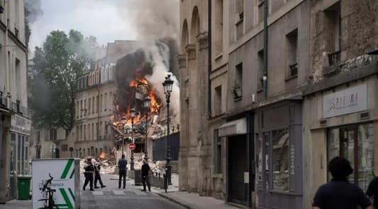 Paris Police: The gas explosion in the fifth arrondissement of the capital led to a major fire and the partial collapse of a building