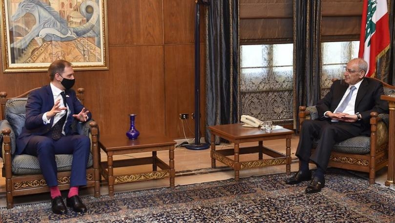 Berri meets new British Ambassador, MP Taymour Jumblatt, Ferzli