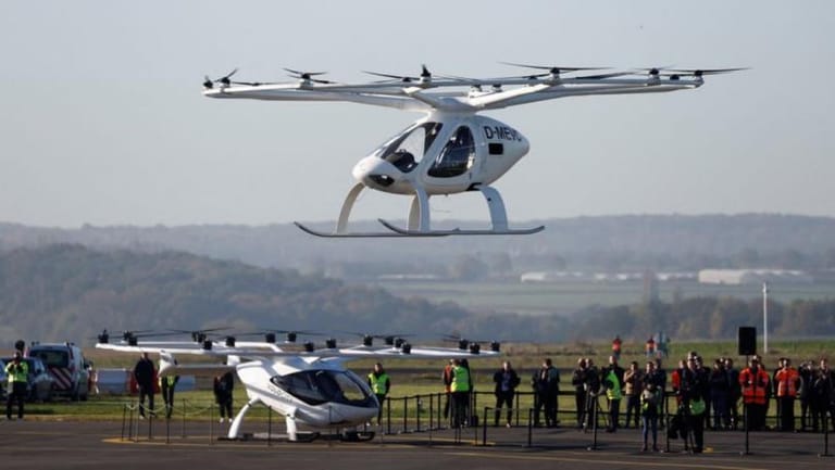 Drone Taxi Take First Spin in Air Traffic Near Paris