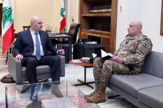 President Joseph Aoun reviewed the developments in the south with both the Acting Army Commander, Major General Hassan Audi, and the Director of Intelligence, Brigadier General Tony Khoury