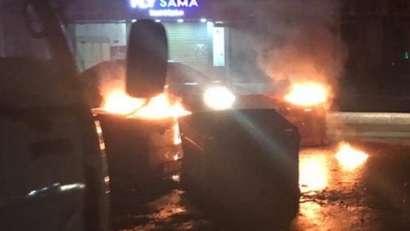 قطع الطريق عند البوابة الفوقا في صيدا