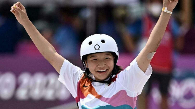 AFP: Japan's Momiji Nishiya, 13, becomes first women's Olympic skateboard champion