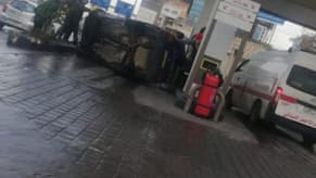 Photo: Car crashes into a fuel station