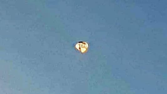 Photo: Targeting and downing an Israeli surveillance balloon that was launched earlier in the morning over the settlement of Meskaf Aam