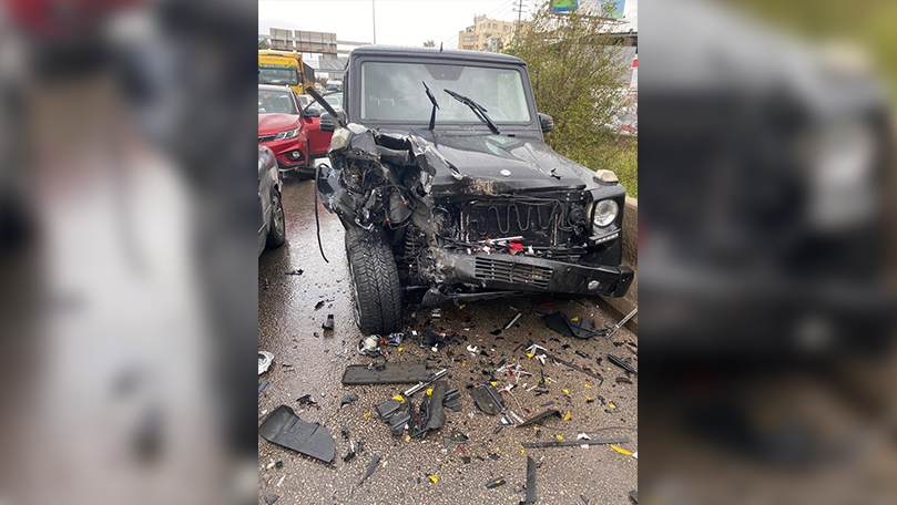 Photo: Georges Khabbaz survives terrible car accident