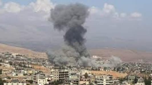 The airstrike on Hadath Baalbek has resulted in five martyrs and one seriously injured