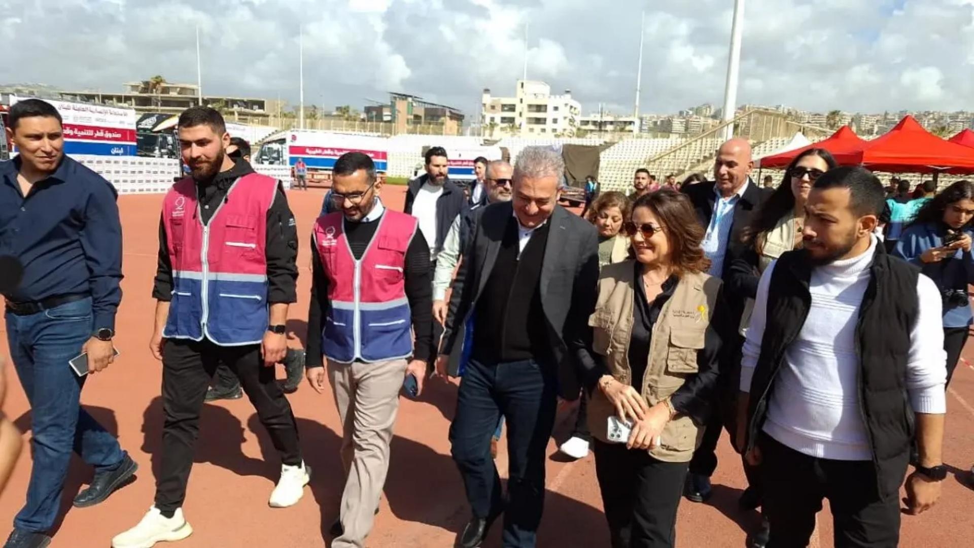 جولة تفقُّديّة للاطّلاع على جهود إيواء النازحين... والسيّد: شكرًا قطر!