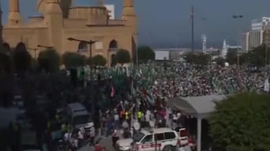 Photos: A sit-in in downtown Beirut at the invitation of the Hamas movement in support of Gaza