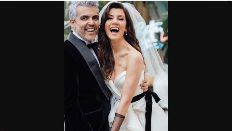 بالصور: بطلة "الأوراق المتساقطة" تدخل القفص الذهبي وتطلّ مع زوجها بالفستان الأبيض