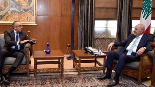 Berri discusses Gaza, presidential stalemate with Egyptian Ambassador