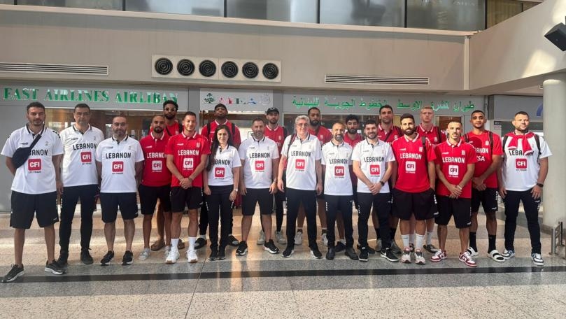 بعثة منتخب لبنان للرجال بكرة السلة تغادر إلى إسبانيا