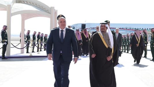 Images of President Aoun's arrival in Saudi Arabia