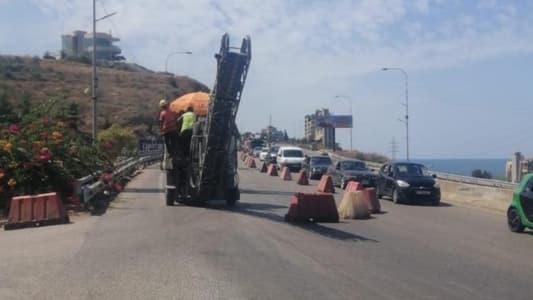 التحكم المروري: إزدحام مروري على طريق البحصاص القديمة نتيجة أشغال وأعمال تزفيت على المسلك الشرقي لجسر البالما في طرابلس